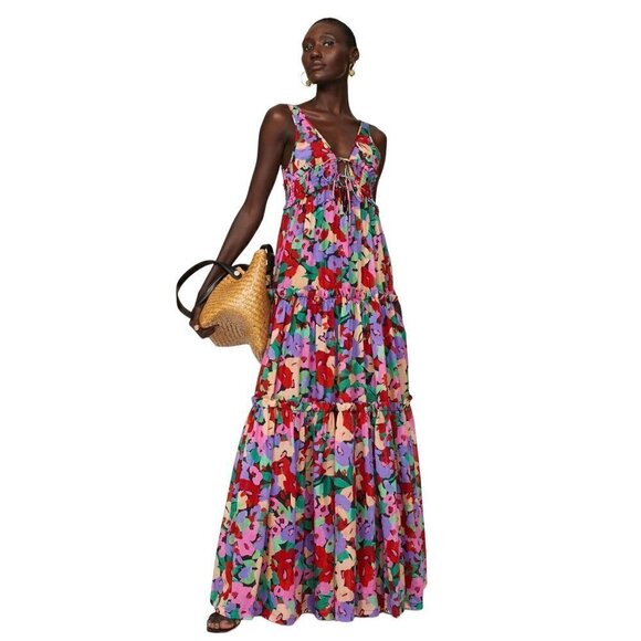 Nicholas Myla Maxi Dress in Multicolor 2 Womens Long Floral Gown - Picture 14 of 16